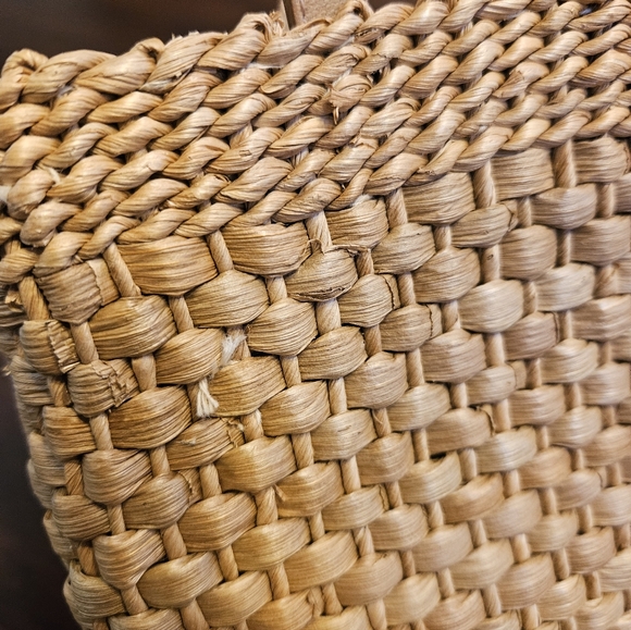 Vtg Wicker Woven St. John's Bay Palm Small Handbag Pre-owned - Picture 5 of 15